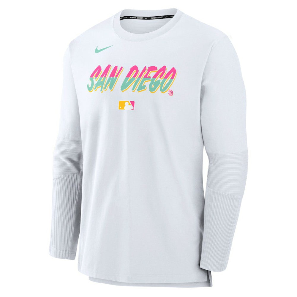 San Diego Padres Nike 2025 City Connect Authentic Collection Player Dri-FIT Lightweight Pullover - White Pullover