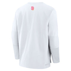 San Diego Padres Nike 2025 City Connect Authentic Collection Player Dri-FIT Lightweight Pullover - White Pullover