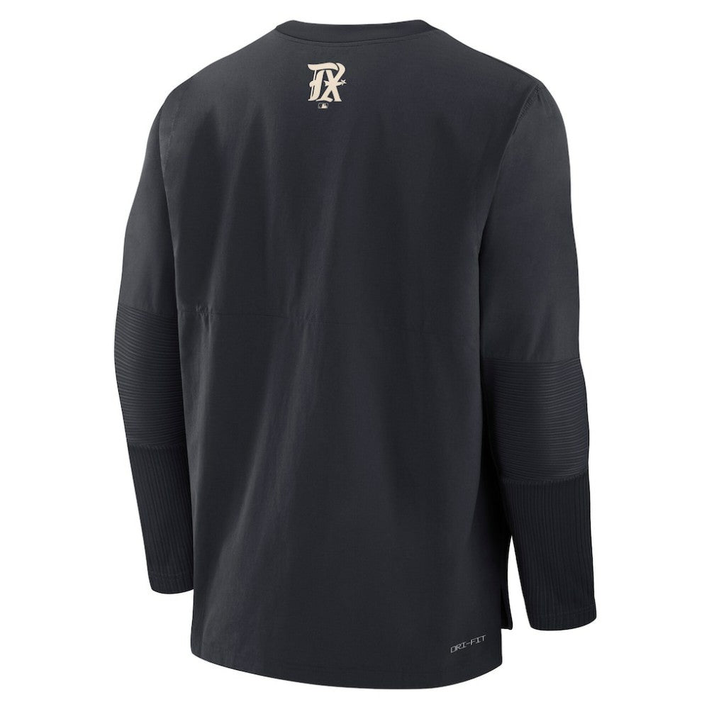 Texas Rangers Nike 2025 City Connect Authentic Collection Player Dri-FIT Lightweight Pullover - Black Pullover