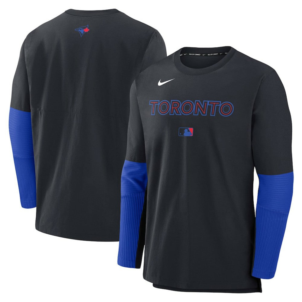 Toronto Blue Jays Nike 2025 City Connect Authentic Collection Player Dri-FIT Lightweight Pullover - Black Pullover