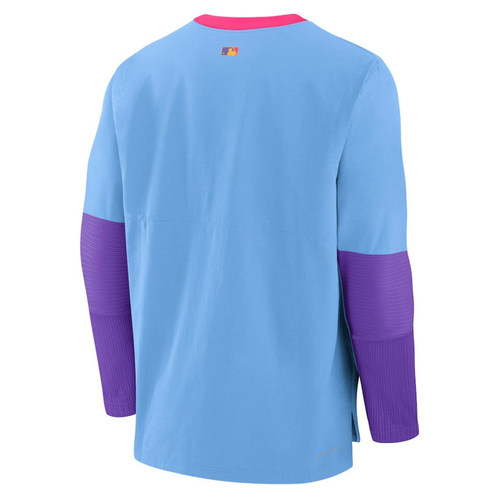 Colorado Rockies Nike 2025 City Connect Authentic Collection Player Dri-FIT Lightweight Pullover - Light Blue Pullover