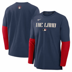 Cleveland Guardians Nike 2025 City Connect Authentic Collection Player Dri-FIT Lightweight Pullover - Navy Pullover