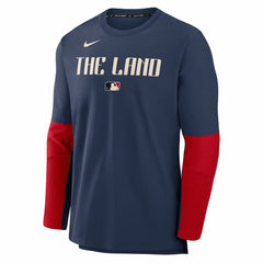 Cleveland Guardians Nike 2025 City Connect Authentic Collection Player Dri-FIT Lightweight Pullover - Navy Pullover