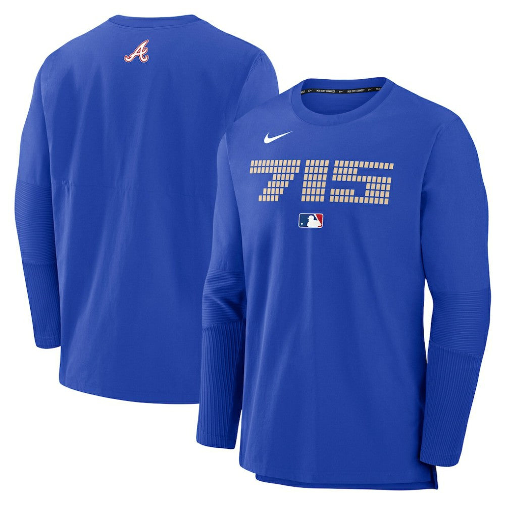 Atlanta Braves Nike 2025 City Connect Authentic Collection Player Dri-FIT Lightweight Pullover - Royal Pullover