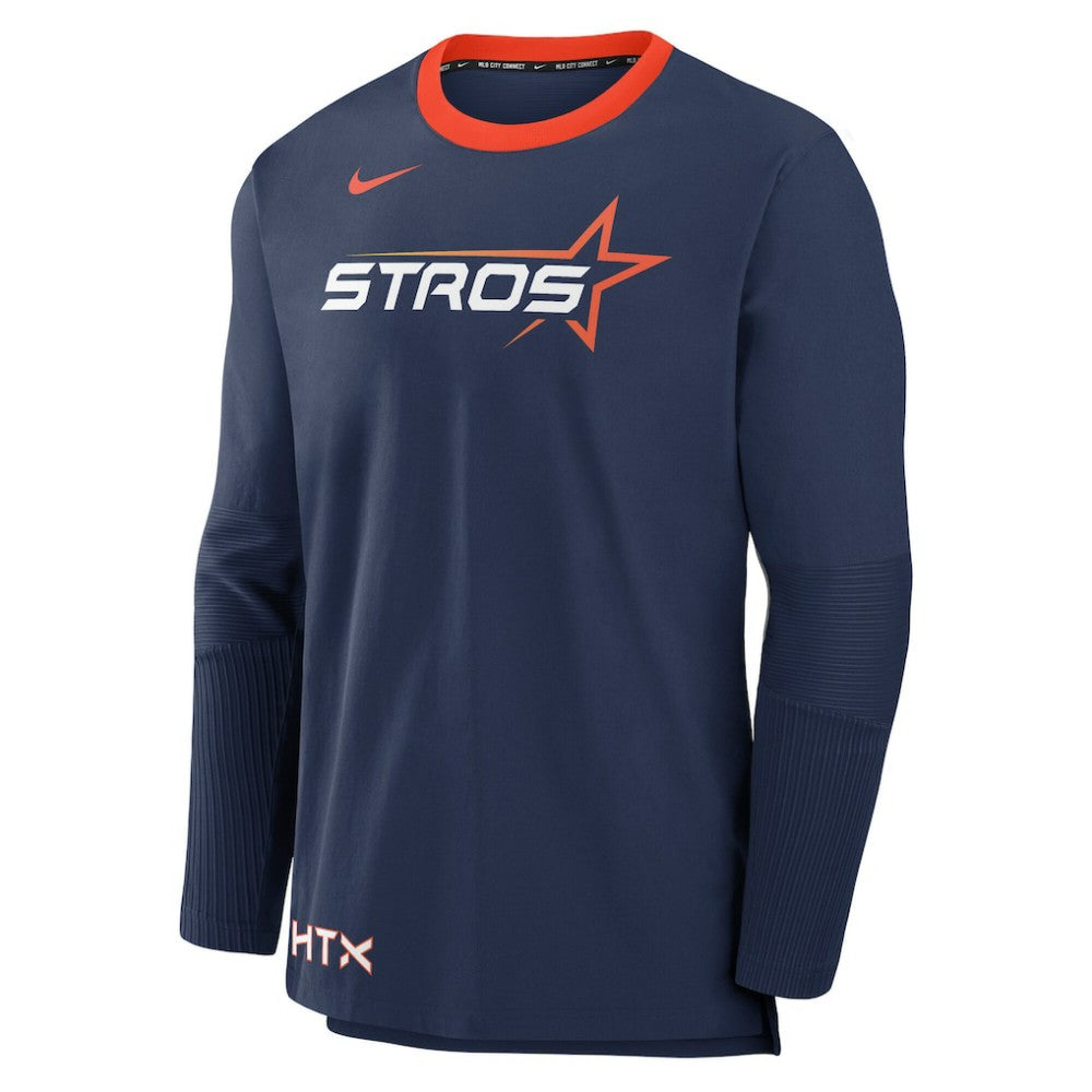 Houston Astros Nike 2025 City Connect Authentic Collection Lightweight Player Performance Long Sleeve Top - Navy Tops