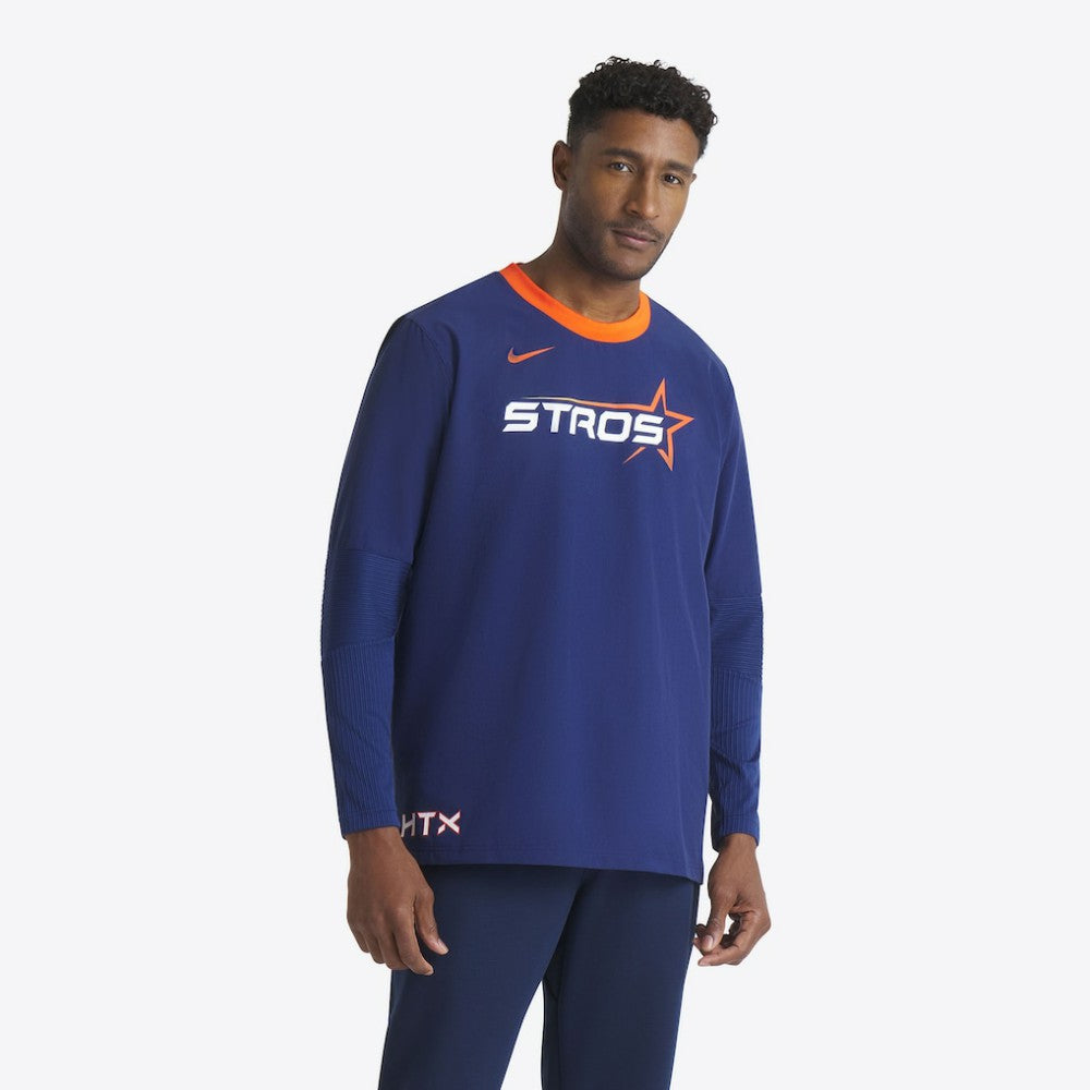 Houston Astros Nike 2025 City Connect Authentic Collection Lightweight Player Performance Long Sleeve Top - Navy Tops