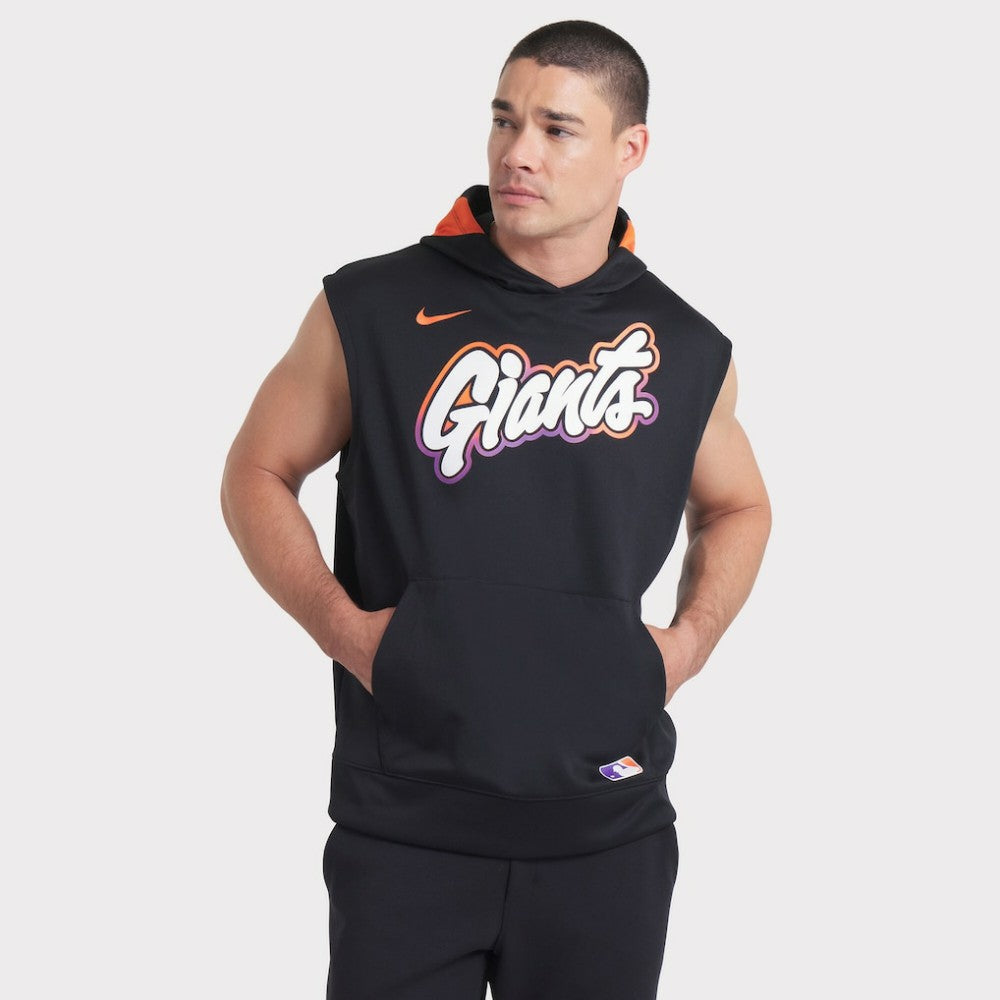 San Francisco Giants Nike 2025 City Connect Authentic Collection Dri-FIT Sleeveless Hoodie - Black Hoodies