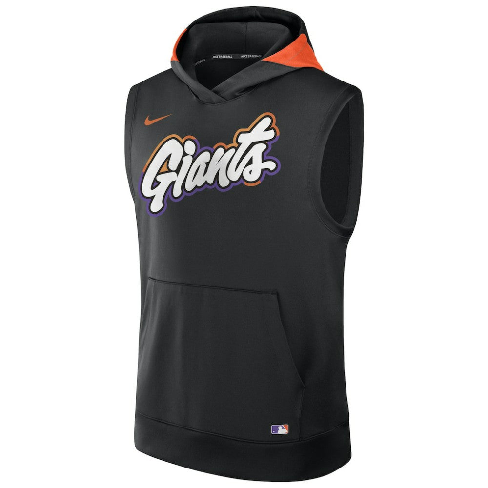 San Francisco Giants Nike 2025 City Connect Authentic Collection Dri-FIT Sleeveless Hoodie - Black Hoodies