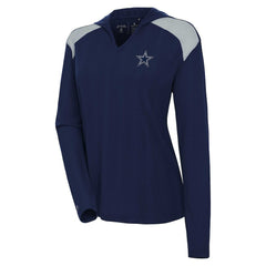 Dallas Cowboys Antigua Women's Opulent Long Sleeve Hoodie T-Shirt Navy