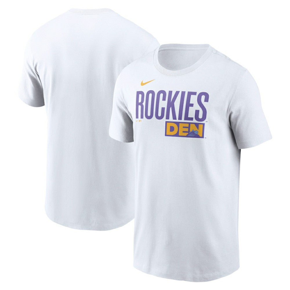 Colorado Rockies Nike City Connect Wordmark T-Shirt - White T-shirts