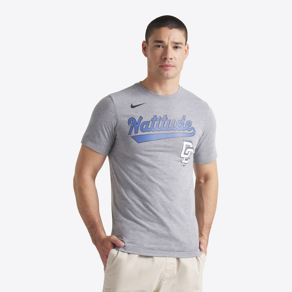 Washington Nationals Nike City Connect Script Tri-Blend T-Shirt - Heather Charcoal T-shirts