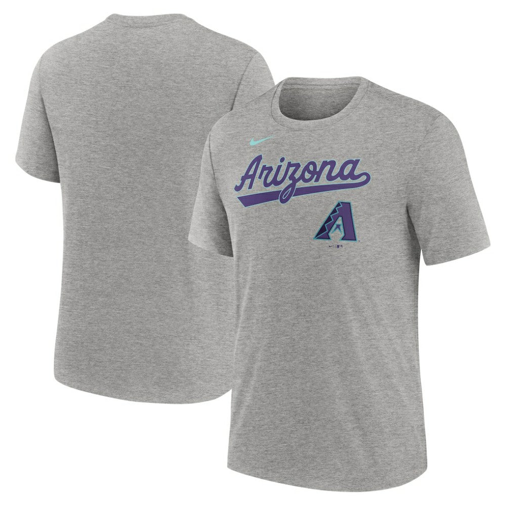 Arizona Diamondbacks Nike City Connect Script Tri-Blend T-Shirt - Heather Charcoal T-shirts