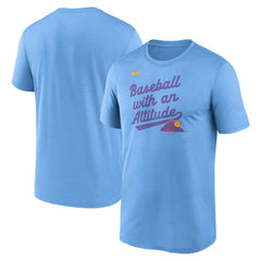 Colorado Rockies Nike 2025 City Connect Team Phrase Legend Performance T-Shirt - Light Blue T-shirts