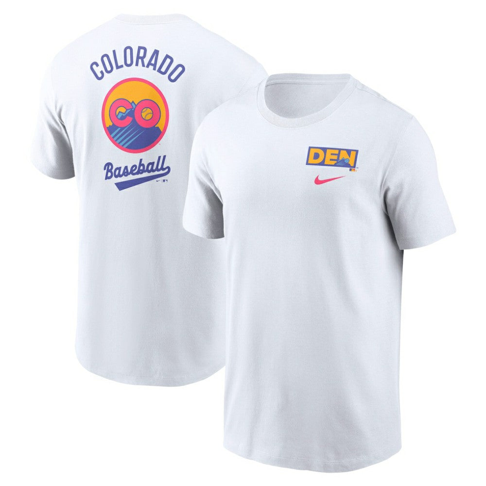 Colorado Rockies Nike 2025 City Connect 2-Hit T-Shirt - White T-shirts