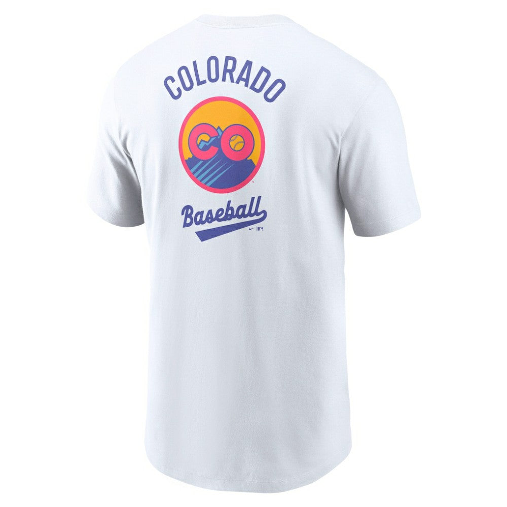 Colorado Rockies Nike 2025 City Connect 2-Hit T-Shirt - White T-shirts