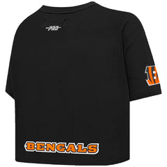 Joe Burrow Cincinnati Bengals Pro Standard Women's Player Name & Number Cropped Boxy T-Shirt Black