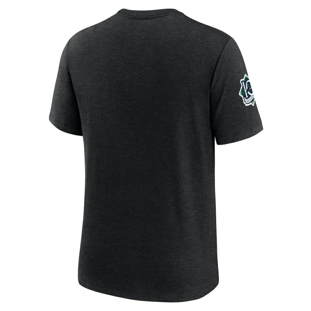Tampa Bay Rays Nike Cooperstown Collection Eras Tri-Blend T-Shirt - Heather Black T-shirts