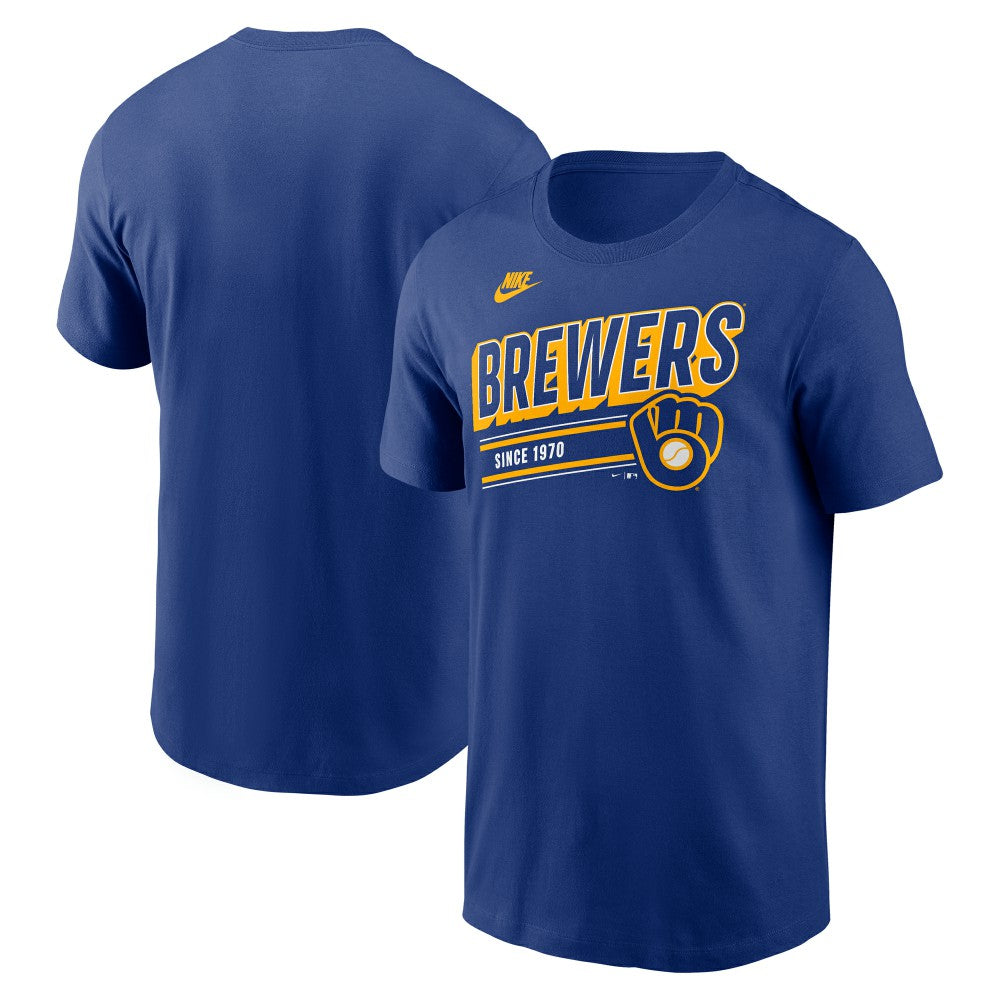 Milwaukee Brewers Nike Cooperstown Collection Retro T-Shirt - Royal T-shirts