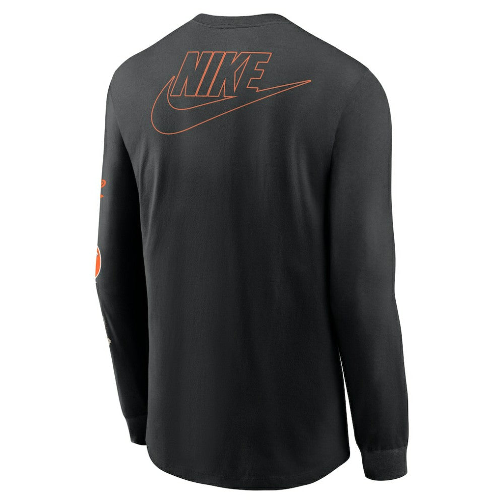 Baltimore Orioles Nike Cooperstown Collection Knockout Long Sleeve T-Shirt - Black T-shirts