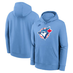 Toronto Blue Jays Nike Cooperstown Collection Logo Club Hoodie - Powder Blue Hoodies