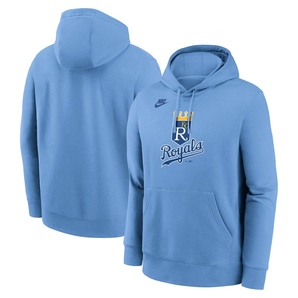 Kansas City Royals Nike Cooperstown Collection Logo Club Hoodie - Light Blue Hoodies
