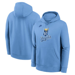 Kansas City Royals Nike Cooperstown Collection Logo Club Hoodie - Light Blue Hoodies