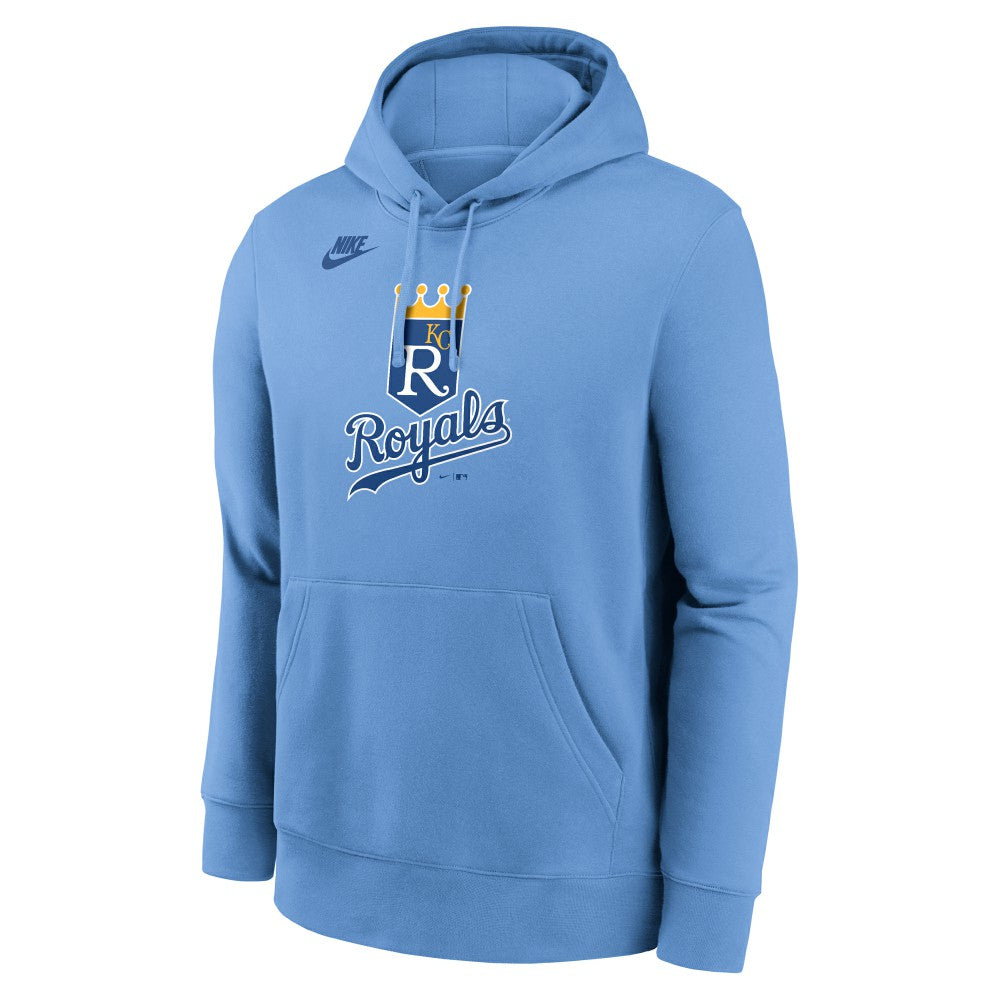 Kansas City Royals Nike Cooperstown Collection Logo Club Hoodie - Light Blue Hoodies