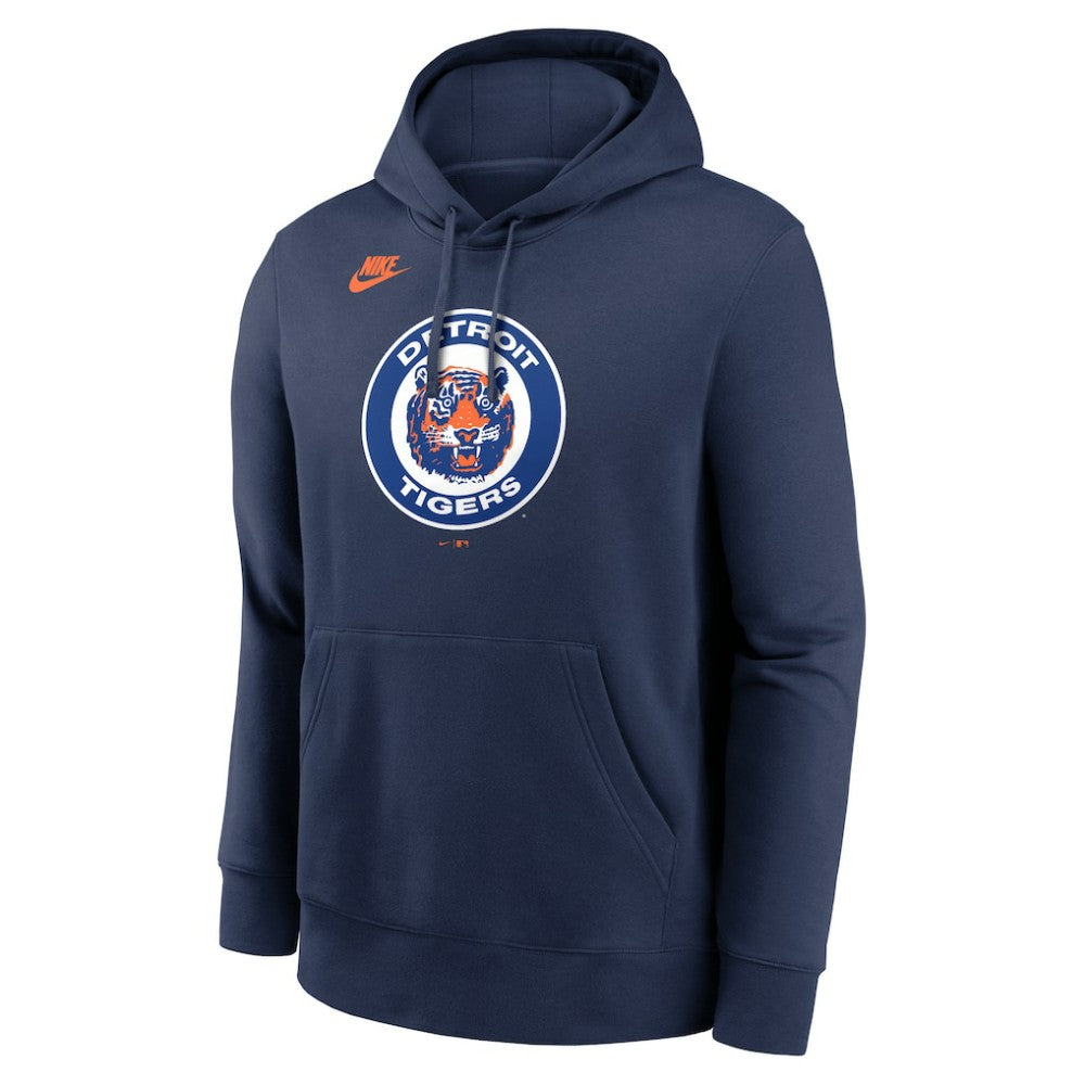 Detroit Tigers Nike Cooperstown Collection Logo Club Hoodie - Navy Hoodies