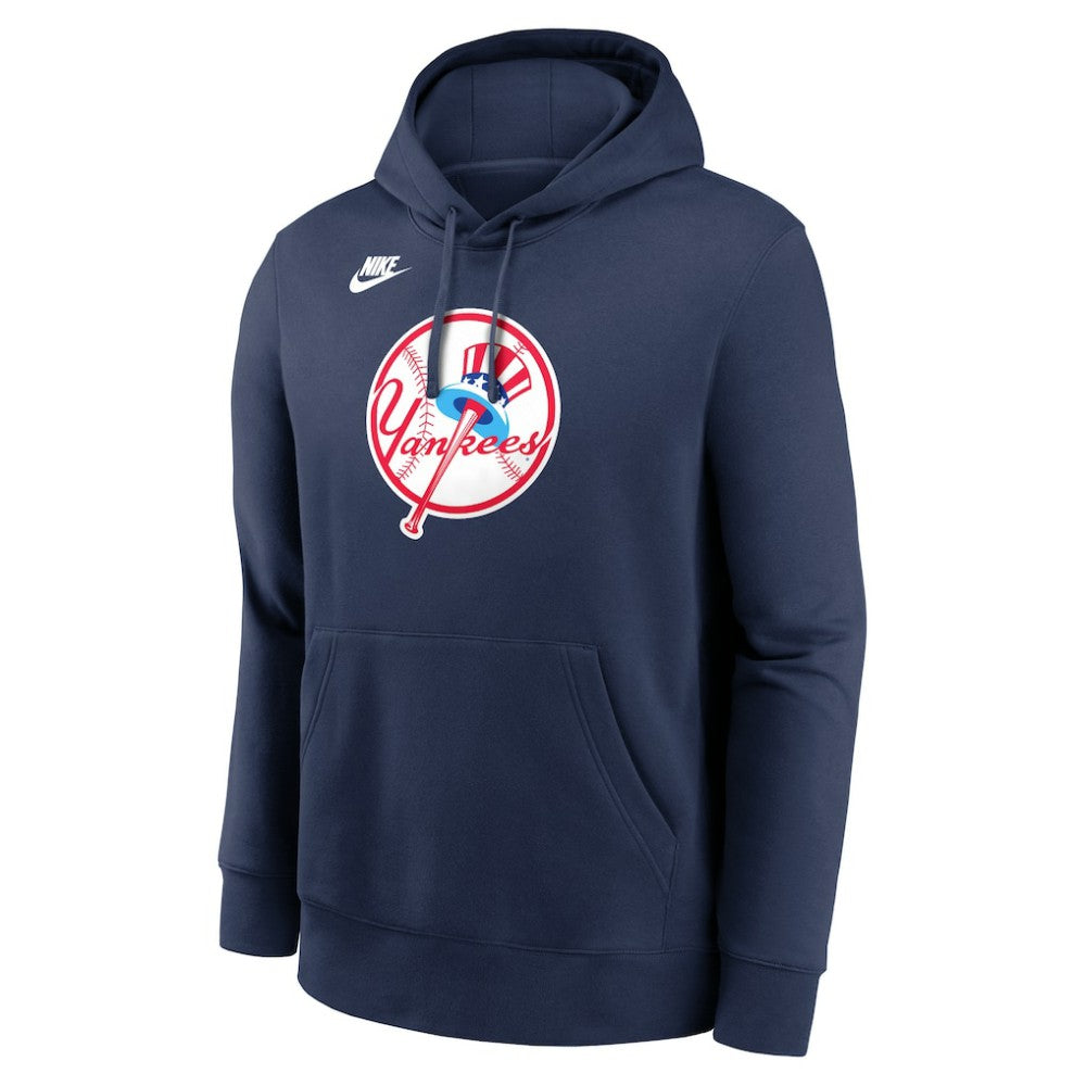 New York Yankees Nike Cooperstown Collection Logo Club Hoodie - Navy Hoodies