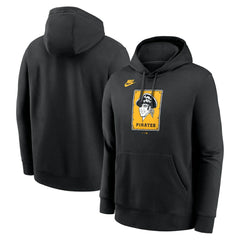 Pittsburgh Pirates Nike Cooperstown Collection Logo Club Hoodie - Black Hoodies