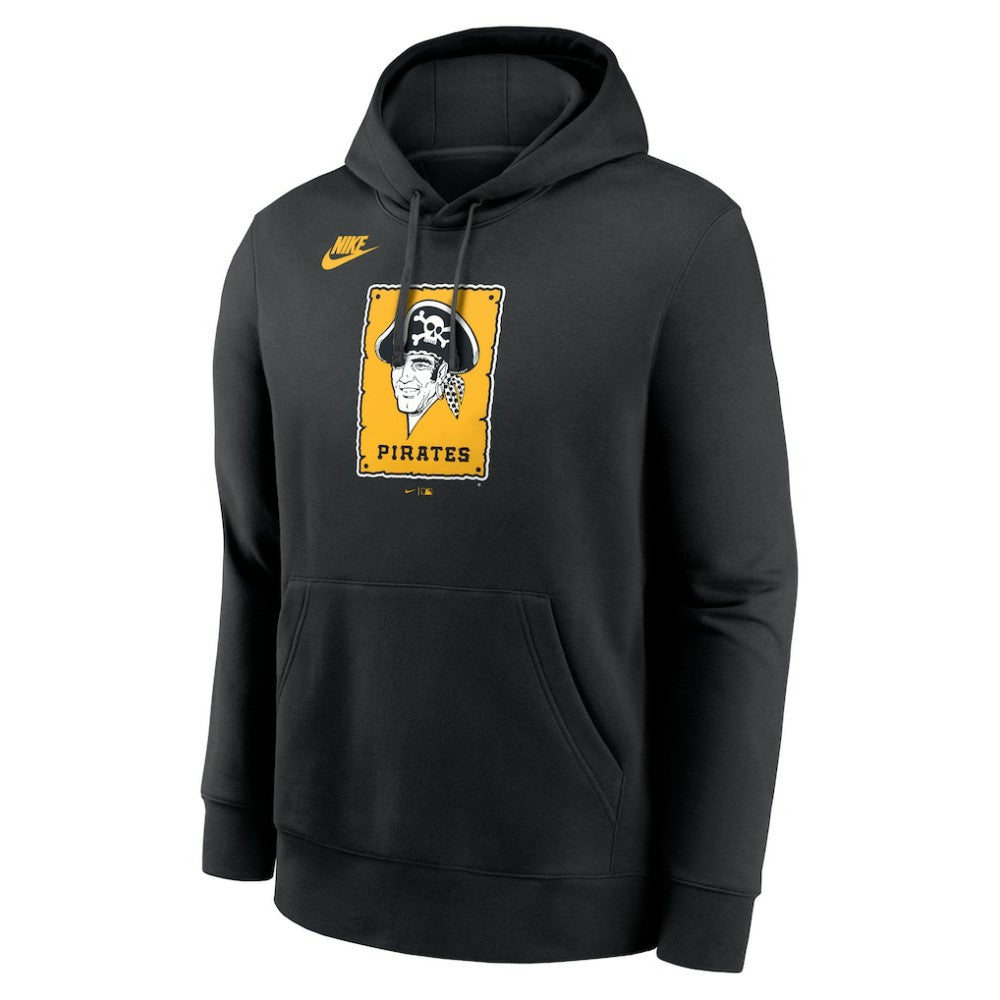 Pittsburgh Pirates Nike Cooperstown Collection Logo Club Hoodie - Black Hoodies