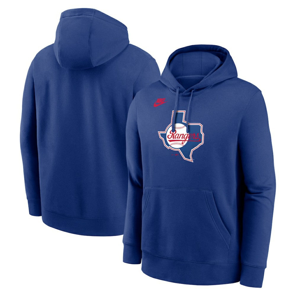 Texas Rangers Nike Cooperstown Collection Logo Club Hoodie - Royal Hoodies