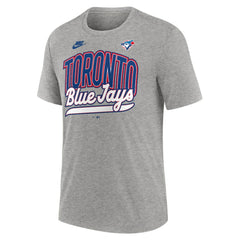 Toronto Blue Jays Nike Cooperstown Collection Retro Tri-Blend T-Shirt - Heather Gray T-shirts