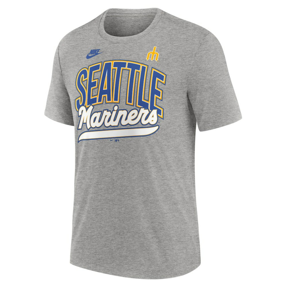 Seattle Mariners Nike Cooperstown Collection Retro Tri-Blend T-Shirt - Heather Gray T-shirts