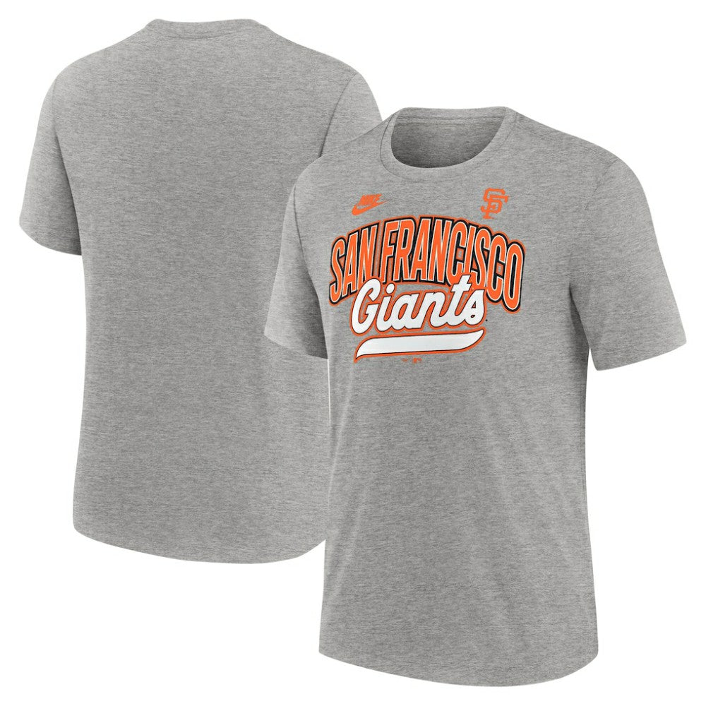 San Francisco Giants Nike Cooperstown Collection Retro Tri-Blend T-Shirt - Heather Gray T-shirts
