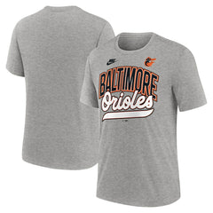 Baltimore Orioles Nike Cooperstown Collection Retro Tri-Blend T-Shirt - Heather Gray T-shirts