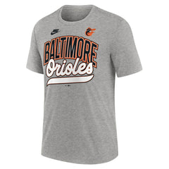Baltimore Orioles Nike Cooperstown Collection Retro Tri-Blend T-Shirt - Heather Gray T-shirts