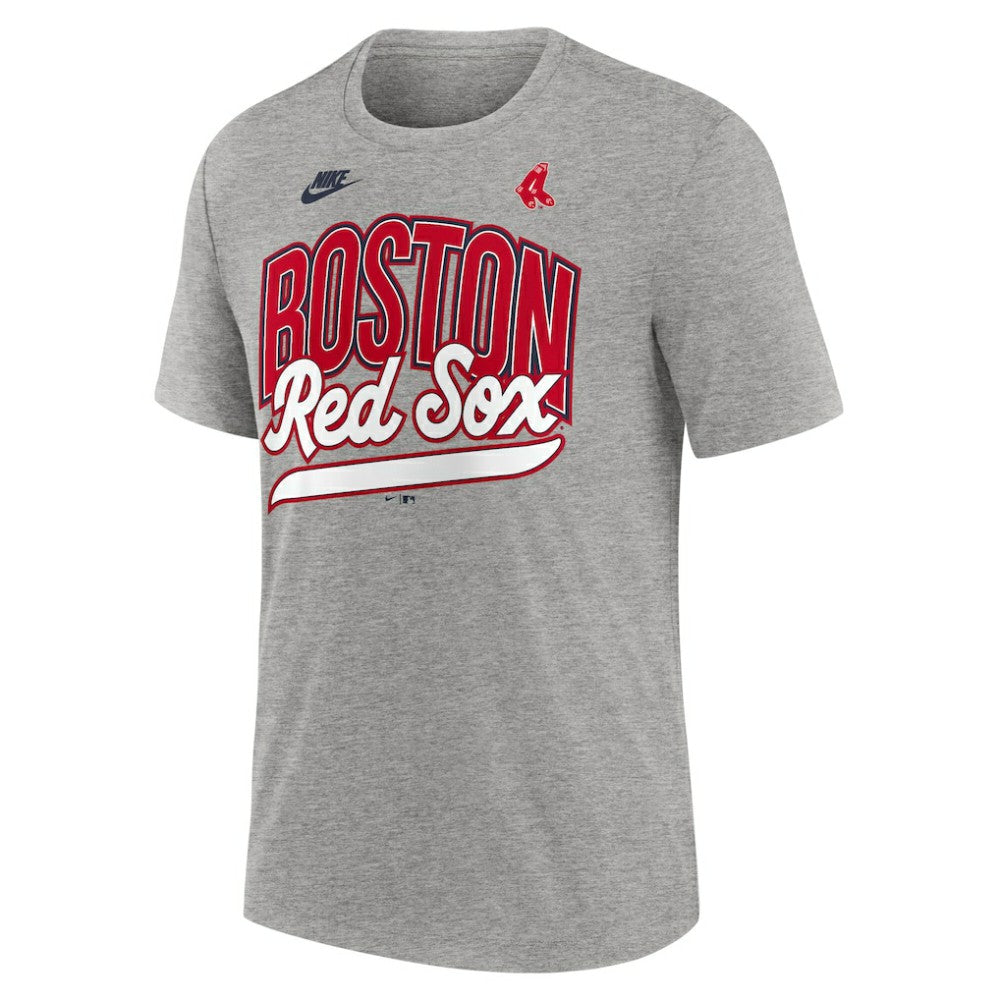 Boston Red Sox Nike Cooperstown Collection Retro Tri-Blend T-Shirt - Heather Gray T-shirts