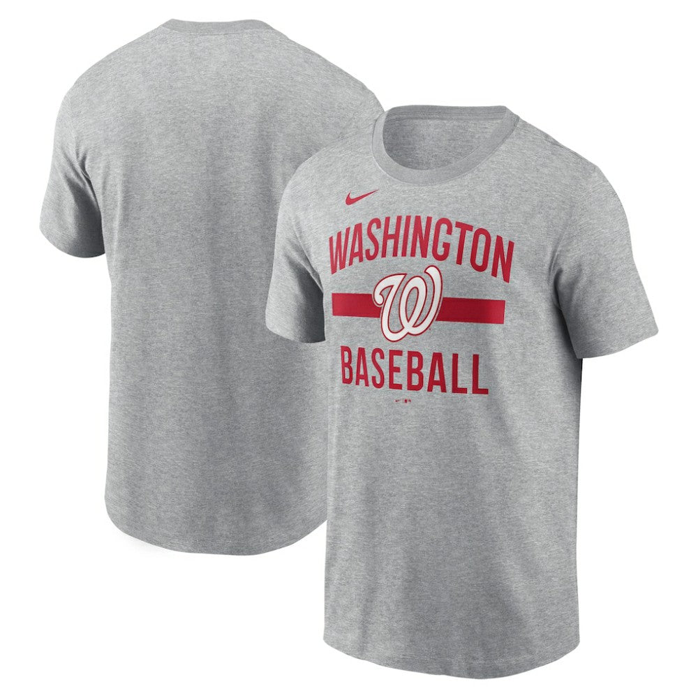Washington Nationals Nike  Arched T-Shirt - Heather Gray T-shirts