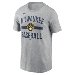 Milwaukee Brewers Nike  Arched T-Shirt - Heather Gray T-shirts