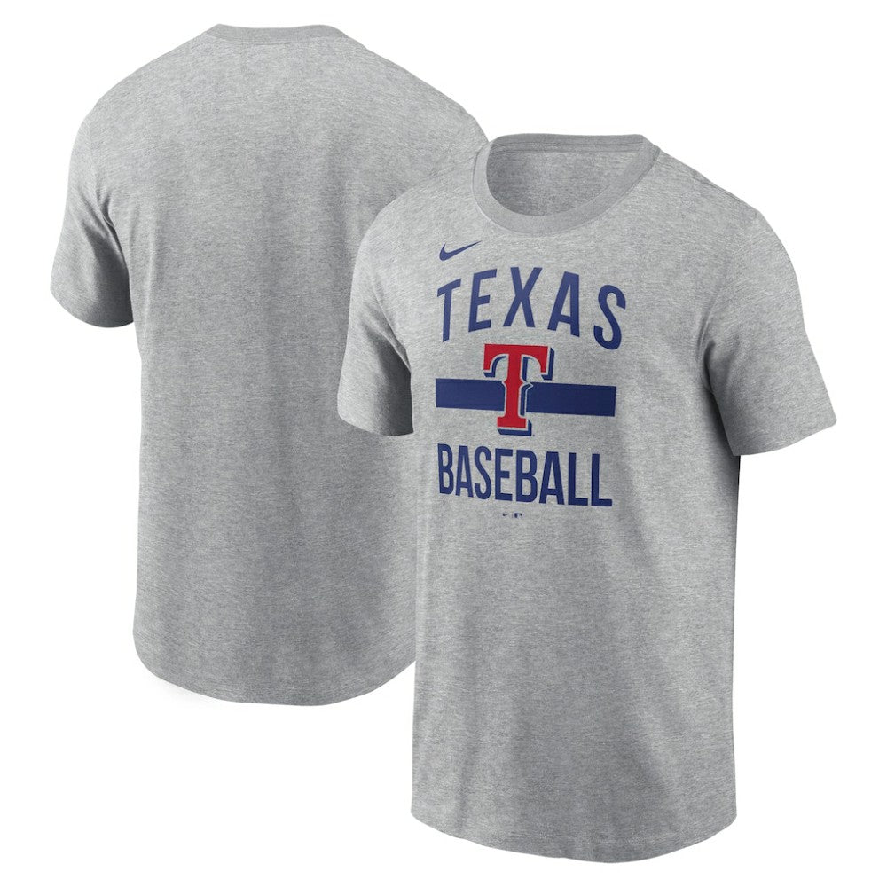 Texas Rangers Nike  Arched T-Shirt - Heather Gray T-shirts