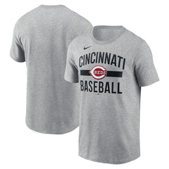 Cincinnati Reds Nike  Arched T-Shirt - Heather Gray T-shirts