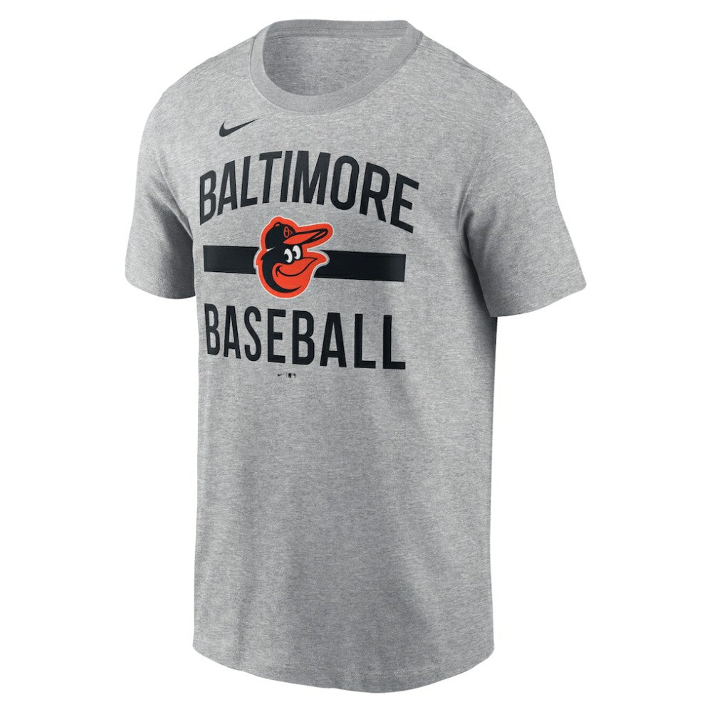 Baltimore Orioles Nike  Arched T-Shirt - Heather Gray T-shirts