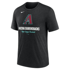 Arizona Diamondbacks Nike Logo Tri-Blend T-Shirt - Heather Black T-shirts