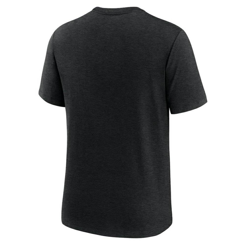 Miami Marlins Nike Logo Tri-Blend T-Shirt - Heather Black T-shirts