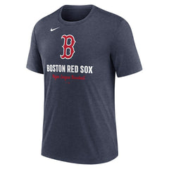Boston Red Sox Nike Logo Tri-Blend T-Shirt - Heather Navy T-shirts