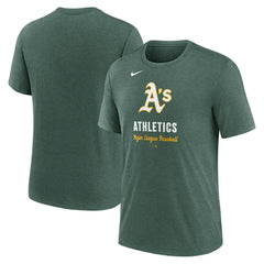 Athletics Nike Logo Tri-Blend T-Shirt - Heather Green T-shirts