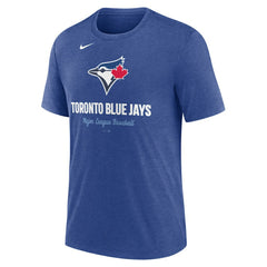 Toronto Blue Jays Nike Logo Tri-Blend T-Shirt - Heather Royal T-shirts