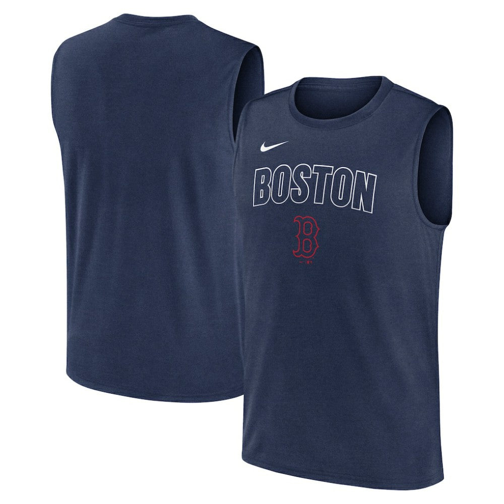 Boston Red Sox Nike Knockout Dri-FIT Muscle Tank Top - Navy Tanks
