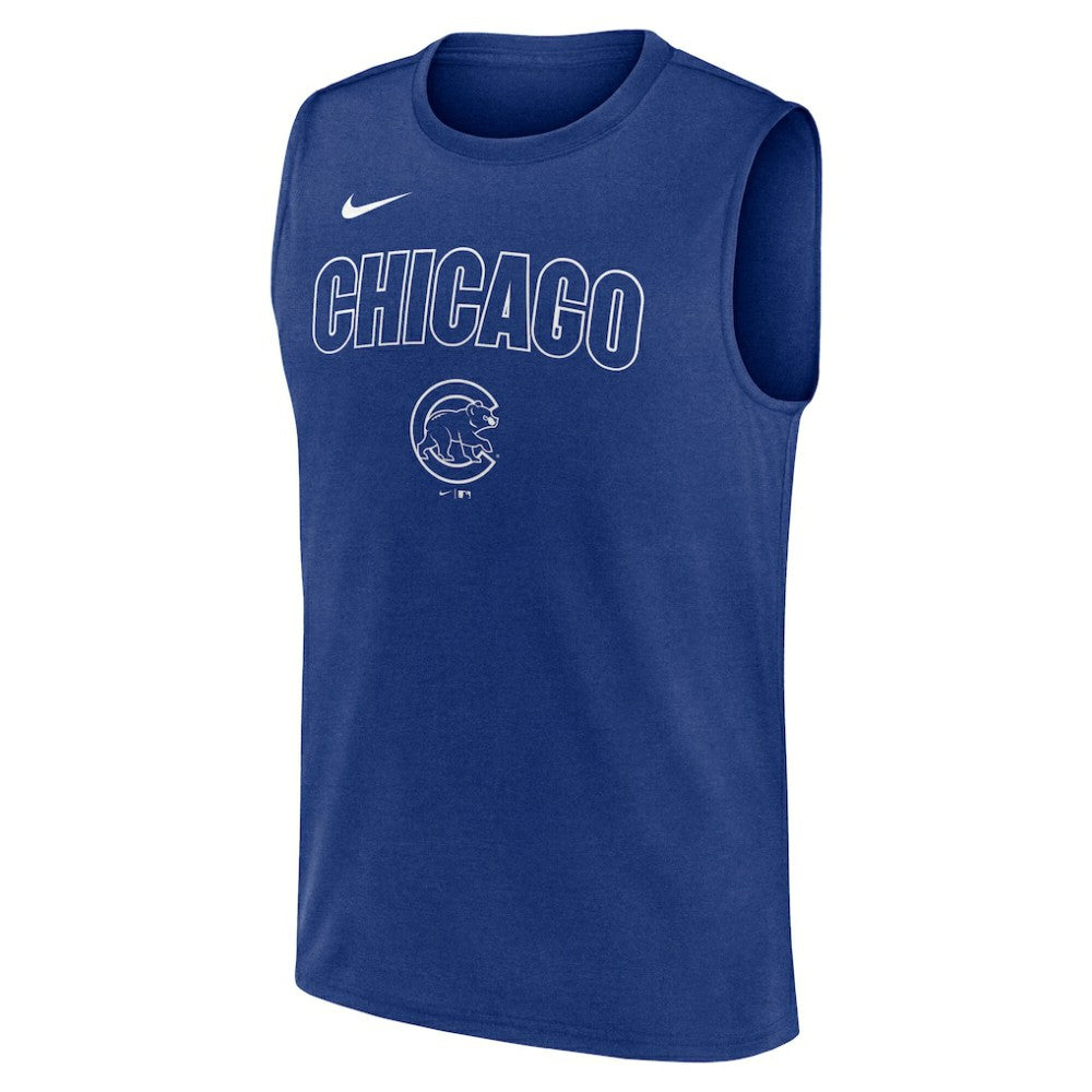 Chicago Cubs Nike Knockout Dri-FIT Muscle Tank Top - Royal Tanks